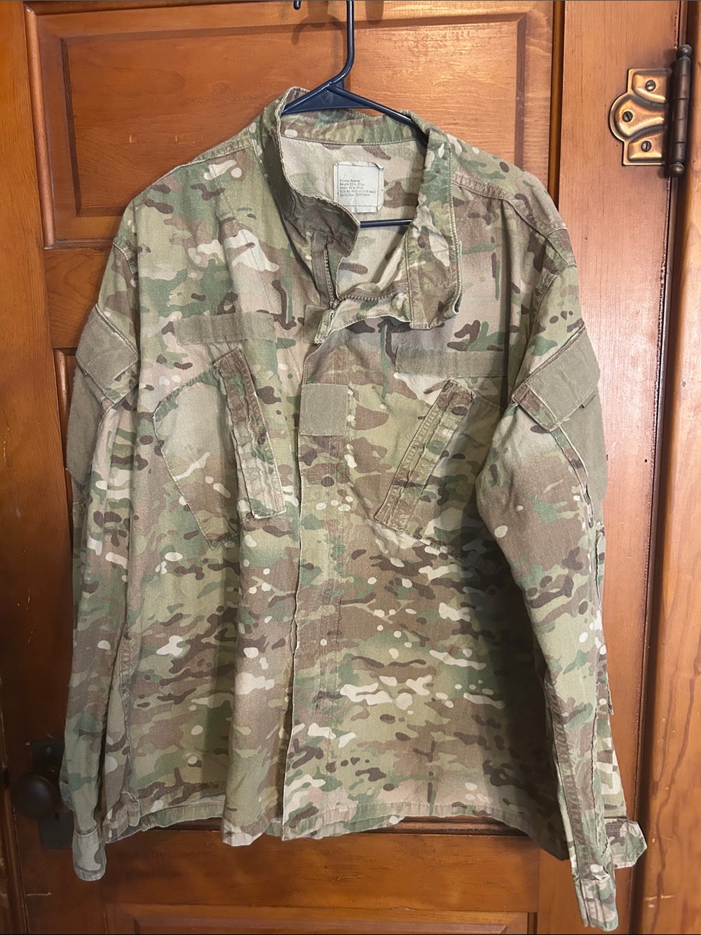 Military-Style Men's Camo Shirt Jacket - Multicolor XL